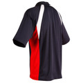 Navy+White+Red EMU Men's Cooldry Tri Colour Contrast Polo Shirt, a quick-dry, moisture-wicking top with three contrasting colors, ideal for team uniforms or corporate sportswear.