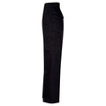 Black heavy cotton drill work pants with cargo pockets and long fit styling