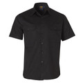 Plain Black | Shop Mens Cool-Breeze Cotton Short Sleeve Work Shirt