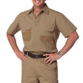 Mens Duck Weave Canvas Short Sleeve Work Shirt