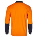 Mens Two Tone Cotton Jersey Safety Long Sleeve Polo Mens Two Tone Cotton Jersey Safety Long Sleeve Polo