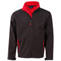 Black+Red Rewind Men's Lightweight Softshell Fleece Sports Jacket, a comfortable and versatile jacket ideal for outdoor activities or team wear.