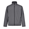 Charcoal TRUTH Men's Stretchy Softshell High-Tech Jacket, a windproof and water-resistant performance jacket with 4-way stretch fabric and a soft fleece interior for outdoor training.
