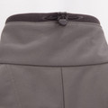 Charcoal grey softshell jacket with zip detail and contrast stitching panels