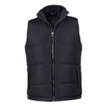 Navy EMBER Unisex Heavy Water Repellent Puffer Vest, a thick quilted sleeveless jacket featuring a durable water-resistant outer, high-insulation padding, and a tall stand-up collar for winter warmth.