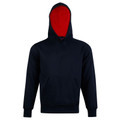 Kids Close Front Fleecy Hoodie With Contrast Hood Navy Red Kids Close Front Fleecy Hoodie With Contrast Hood Navy Red