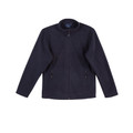Navy bonded polar fleece jacket with full zip closure and side pockets