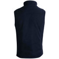 Navy reversible vest back view with high collar and sleeveless design