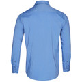 Cornflower blue long sleeve business shirt with button-down collar shown from back view