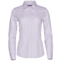 Lilac Purple HARPER Ladies CVC Oxford Long Sleeve Shirt featuring a high-quality cotton-rich blend, tailored feminine silhouette, and a crisp Oxford weave ideal for corporate uniforms and professional office wear.