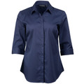 Navy Blue | Shop Ladies Easy Care Striped 3/4 Sleeve Shirts