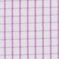 Ladies short sleeve shirt in white with orchid purple mini gingham check pattern