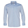 SCULLY Men's Fine Chambray Long Sleeve Shirt in blue, featuring a classic button-down front, chest pocket, and lightweight breathable cotton fabric for a smart-casual office look.