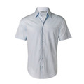 Shop Mens Self Stripe Short Sleeve Shirt | Blue Shop Mens Self Stripe Short Sleeve Shirt | Blue