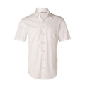 Shop Mens Self Stripe Short Sleeve Shirt | White Shop Mens Self Stripe Short Sleeve Shirt | White