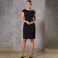 Shop Ladies Wool Blend Stretch Cap Sleeve Corporate Dress