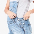 Shop Ripe Maternity Denim Short Overalls - Pale Blue