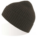 Dark Grey Melange | Premium Plain Ribbed Beanie with Cuff