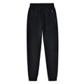 Black MONTANA Kids French Terry Jogger Track Pants featuring soft looped cotton fabric, a comfortable drawstring waistband, and tapered cuffed ankles for casual daily wear and sports.