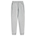 Grey marle french terry jogger pants with elasticated waistband, cuffed ankles and side zip pockets
