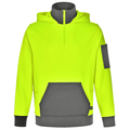 Yellow | Unisex Hi-Vis Premium Fleece Two Tone Hoodie Jumper