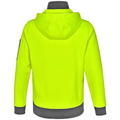 Yellow | Unisex Hi-Vis Premium Fleece Two Tone Hoodie Jumper Back