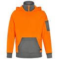 Orange | Unisex Hi-Vis Fleece Two Tone Hoodie Jumper Front