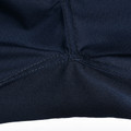 Navy ripstop work pants showing reinforced bar-tack stitching and stretch fabric detail