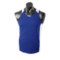 Mens Mini-Waffle Knit Contrast Teamwear Singlet | Royal/White