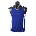 Royal+White | Mens Contrast Mini-Waffle Sport Singlets Royal+White | Mens Contrast Mini-Waffle Sport Singlets