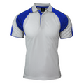 White+Royal MURRAY Men's Sports Polo featuring Mini Waffle Driwear fabric for moisture-wicking comfort, a classic three-button placket, and a breathable fit for golf, team sports, or corporate uniforms.