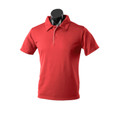 Red+White Yara Men's Contrast Piping Driwear Polo Shirt, a quick-dry, moisture-wicking performance top ideal for golf, team uniforms, or corporate wear.