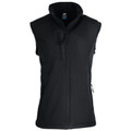 Black Jorah Men's Light Water Repellent Softshell Vest, a lightweight and wind-resistant sleeveless layer ideal for corporate uniform or outdoor activities.