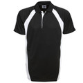 Black+White George Men's Coolfast Contrast Mini Waffle Polo Shirt, a breathable, quick-dry athletic top with a textured knit and contrast collar, ideal for sports or corporate uniforms.