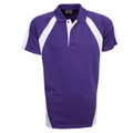 Purple+White | Shop Mens Coolfast Contrast Mini-Waffle Polo Shirt