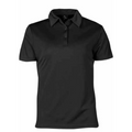 Black Badger Ladies Easy Care Driwear Mini Waffle Polo Shirt, a quick-dry, breathable top with a textured weave, ideal for corporate or uniform wear.