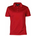Red Badger Ladies Easy Care Driwear Mini Waffle Polo Shirt, a quick-dry, breathable top with a textured weave, ideal for corporate or uniform wear.