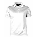 White Badger Ladies Easy Care Driwear Mini Waffle Polo Shirt, a quick-dry, breathable top with a textured weave, ideal for corporate or uniform wear.