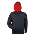 Navy+Red Paterson Kids Contrast Fleecy Hoodie, a warm pullover hooded sweatshirt with contrast colored lining, ideal for school uniforms or cold weather casual wear.