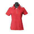 Red +White | Buy Blank Womens Contrast Easy Care Polo Shirts Online