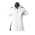 White+Black | Bulk Buy Womens Contrast Easy Care Polo Shirt