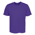 Purple unisex micromesh t-shirt with crew neck and short sleeves, smooth flat front surface ideal for decoration