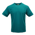 Teal crew neck micromesh t-shirt with smooth flat front panel ideal for decoration