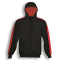 Black+Red | Shop Unisex Contrast Fleecy Zip Hoodie