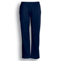 Navy track pants with elastic waistband and straight leg fit for kids