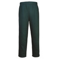 Bottle Green Plain Riley children's fleece track pants with reinforced double-knees for durability, ideal for school uniforms, active play, and sports training.