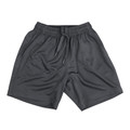 Charcoal Grey Baton Unisex Plain Bamboo Charcoal Shorts, comfortable and breathable casual bottoms made with eco-friendly bamboo fiber.