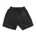Black bamboo charcoal athletic shorts with elasticated waistband and adjustable drawcord