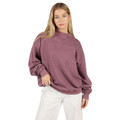 ZURI Unisex Plain Stone Washed Sweater, a comfortable crew neck pullover featuring a unique vintage wash effect and a soft, cotton-rich fabric.