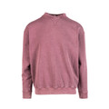 Mauve ZURI Unisex Plain Stone Washed Sweater, a comfortable crew neck pullover featuring a unique vintage wash effect and a soft, cotton-rich fabric.